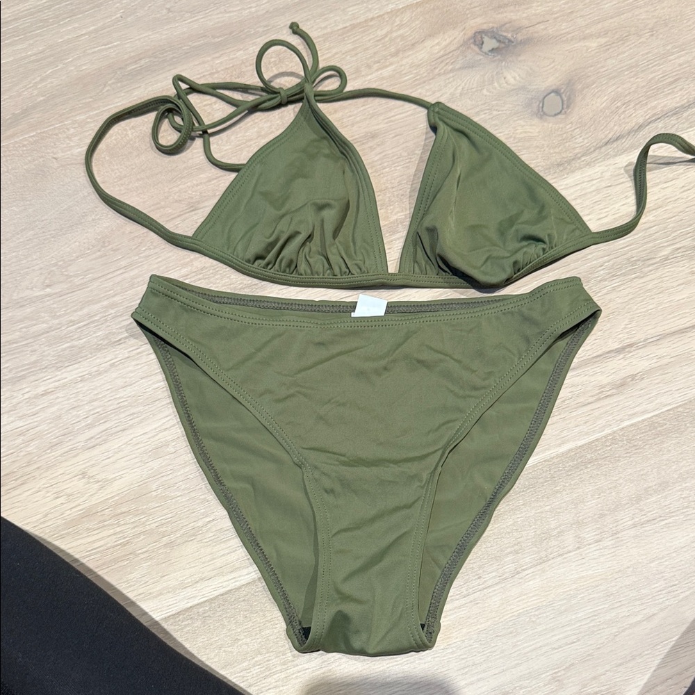 Olive Green Bikini Set